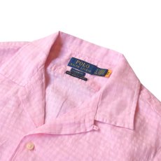 画像3: Polo Ralph Lauren Seersucker Linen S/S Shirts - Carmel Pink (3)