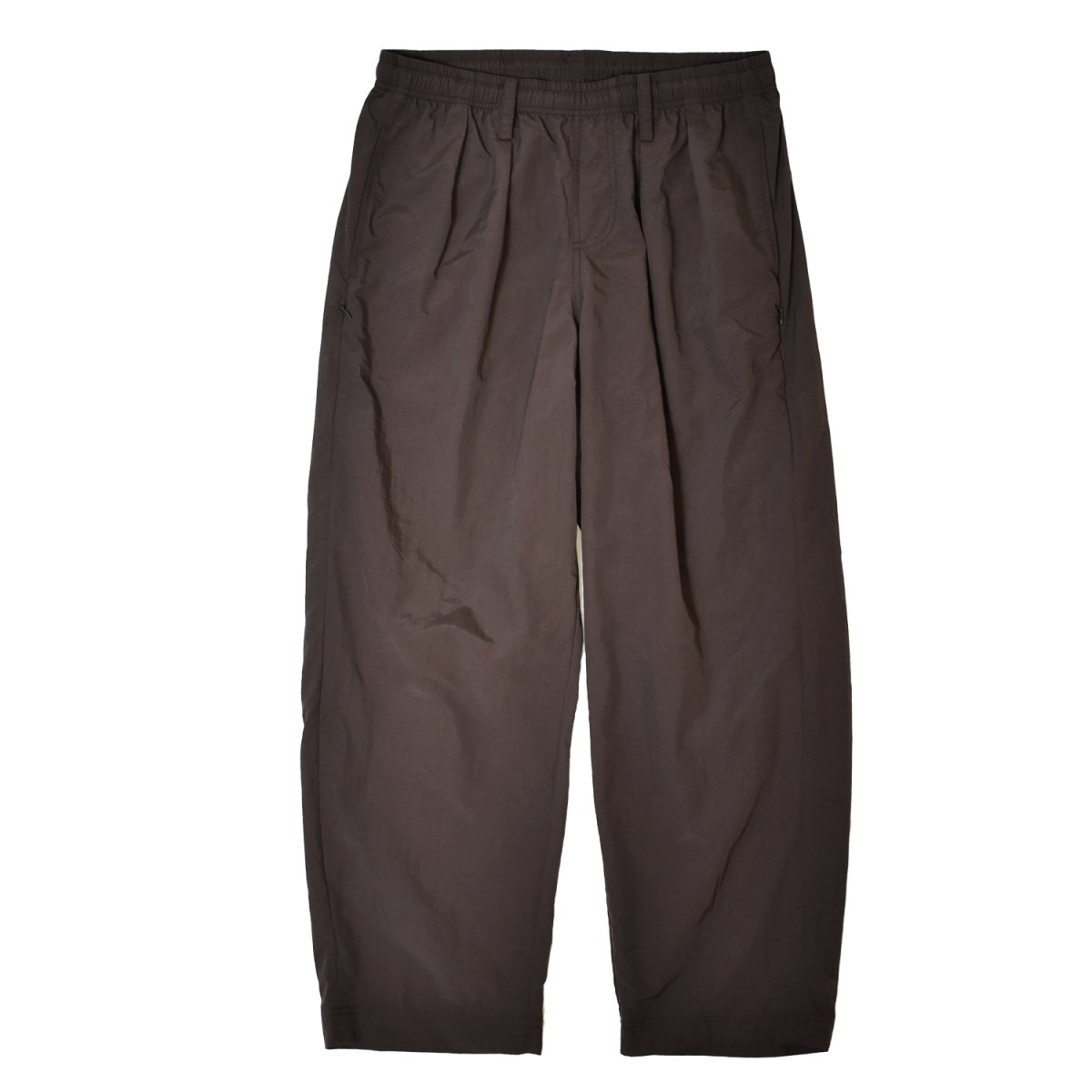 画像1: BAGGY SPORTS 2Tucks Nylon Pants - Brown (1)