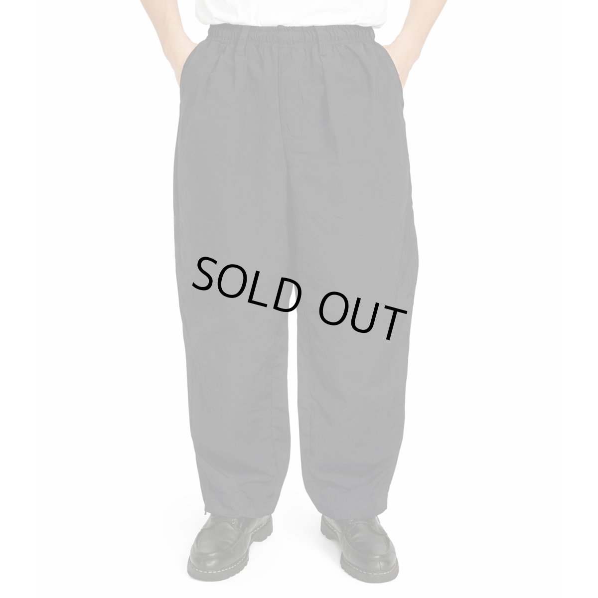 画像5: BAGGY SPORTS 2Tucks Nylon Pants - Black (5)