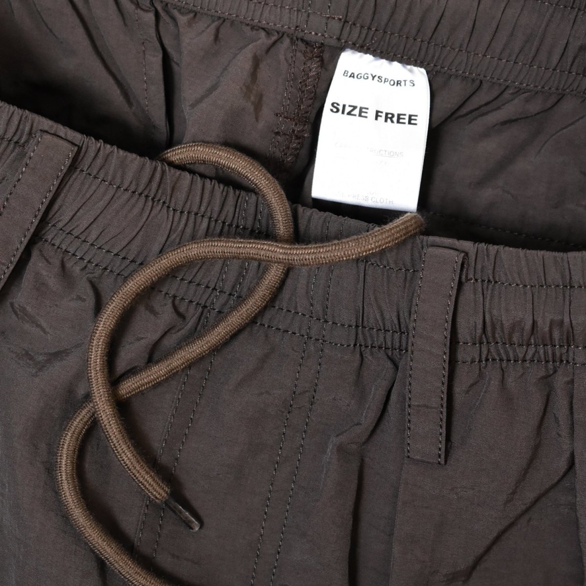 画像3: BAGGY SPORTS 2Tucks Nylon Pants - Brown (3)