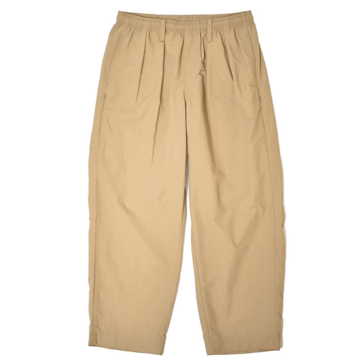 画像1: BAGGY SPORTS 2Tucks Nylon Pants - Beige (1)
