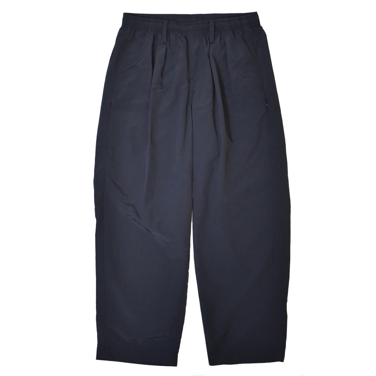 画像1: BAGGY SPORTS 2Tucks Nylon Pants - Navy (1)