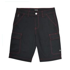 画像1: True Religion Cargo Shorts - Jet BlackｘRed (1)