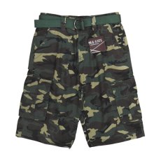 画像1: LA Gate Long Length Cargo Shorts - Woodland Camo (1)