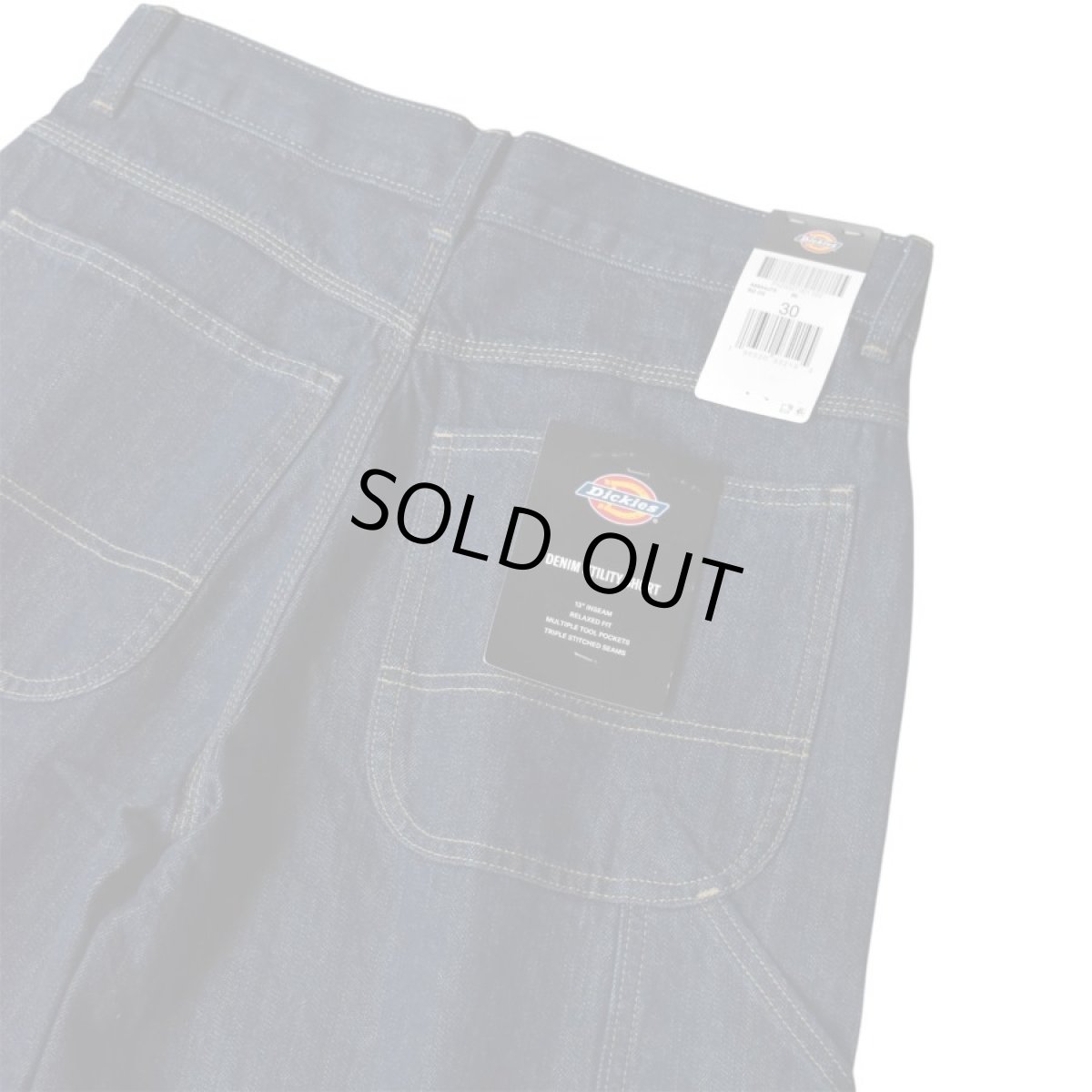 画像3: Dickies 13inch Denim Shorts - Dark Wash (J75) / ディッキーズ デニム ユーティリティショーツ (3)