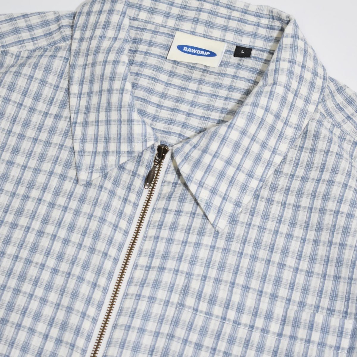 画像2: RAWDRIP S/S Full Zip Dobby Shirts - White (2)