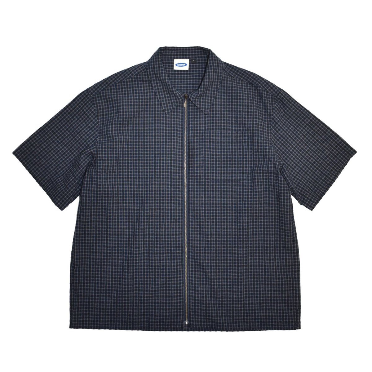画像1: RAWDRIP S/S Full Zip Dobby Shirts - Navy (1)