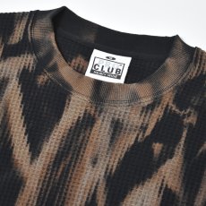 画像2: GoowsｘPRO CLUB Overdyed Heavywide S/S Thermal - Black Dripdyed (2)