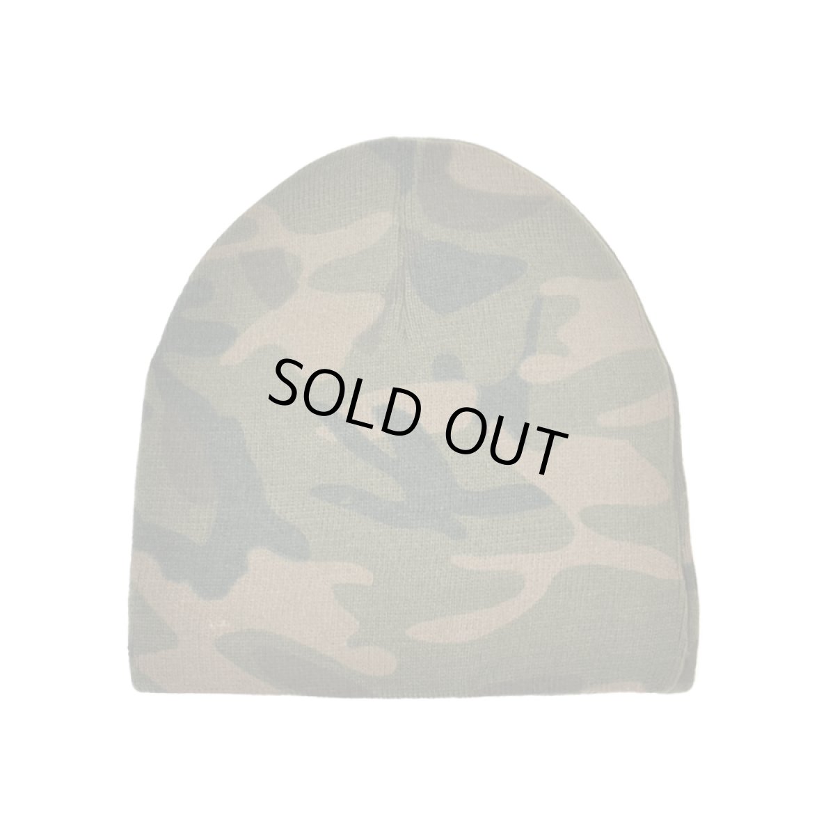 画像1: Camouflage Skully Beanie - Green (1)