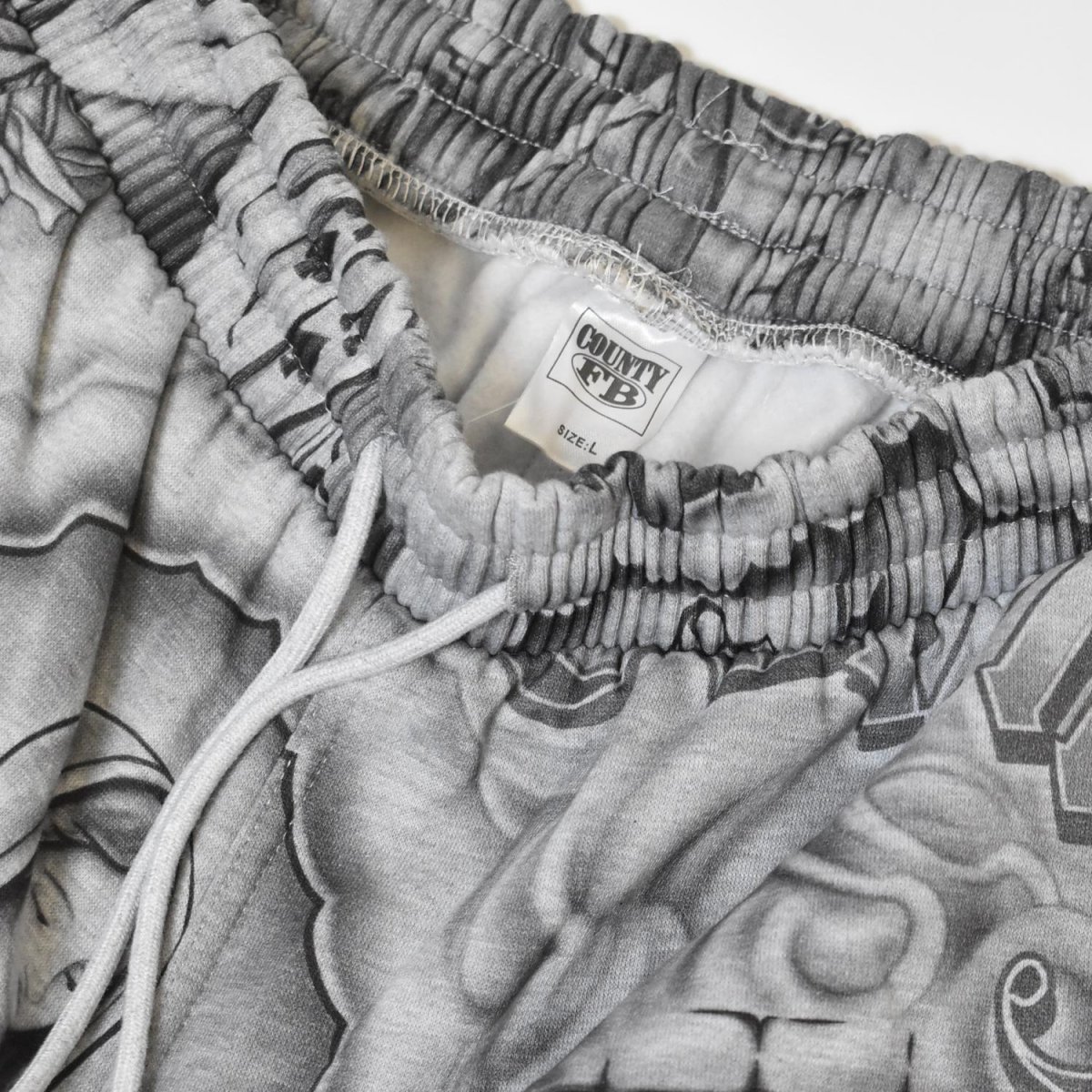 画像5: FB County Inked Up Baggy Fleece Shorts - Grey (5)