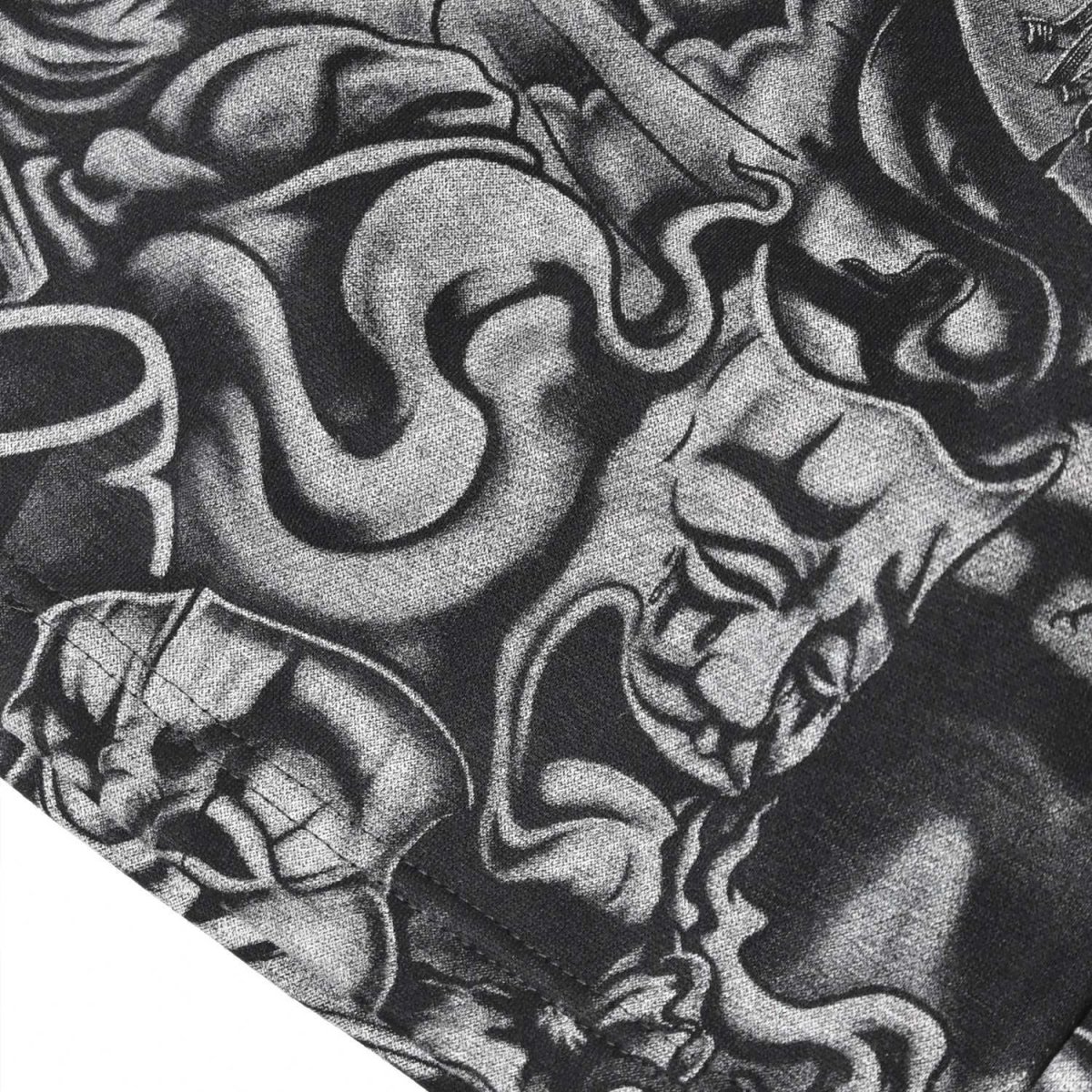 画像6: FB County Inked Up Baggy Fleece Shorts - Black (6)