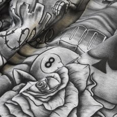 画像7: FB County Inked Up Baggy Fleece Shorts - Grey (7)