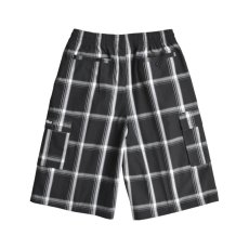 画像2: Shaka Wear 5.6oz Plaid Shorts - Black (2)