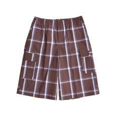 画像1: Shaka Wear 5.6oz Plaid Shorts - Brown (1)