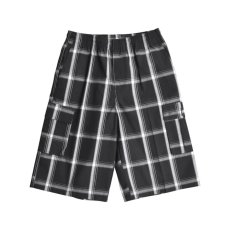 画像1: Shaka Wear 5.6oz Plaid Shorts - Black (1)