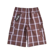 画像2: Shaka Wear 5.6oz Plaid Shorts - Brown (2)