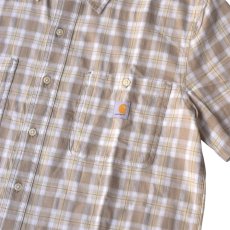 画像2: Carhartt USA Relaxed Fit Bozeman S/S Plaid Shirts - EC0 #10727 (2)