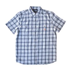 画像1: Carhartt USA Relaxed Fit Bozeman S/S Plaid Shirts - EC2 #10727 (1)