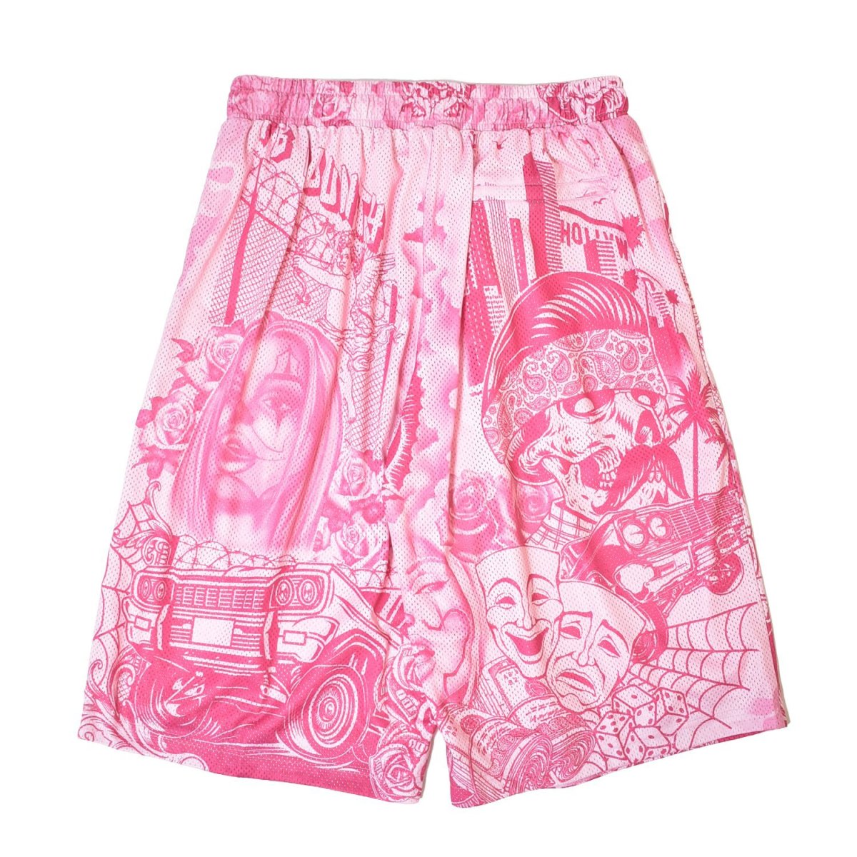 画像2: FB County Graffiti Mesh Shorts - Pink (2)