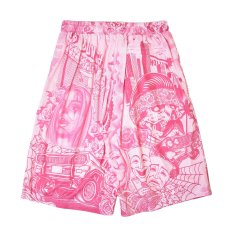 画像2: FB County Graffiti Mesh Shorts - Pink (2)