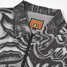 画像3: FB County Inked Up Hard Denim S/S Zip Shirts - Black (3)