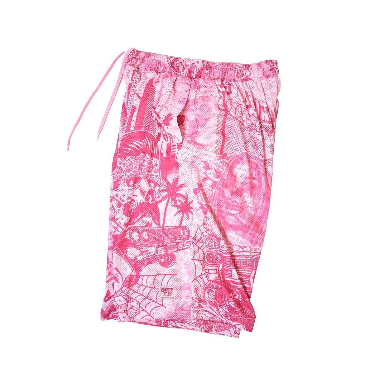 画像3: FB County Graffiti Mesh Shorts - Pink (3)