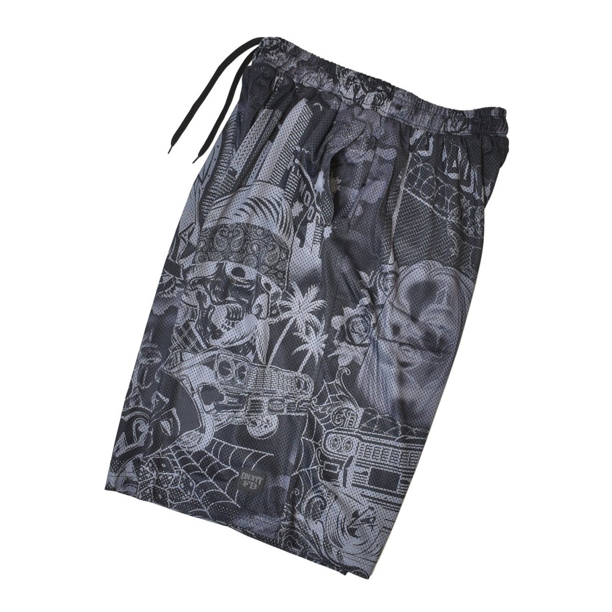 画像3: FB County Graffiti Mesh Shorts - Black (3)