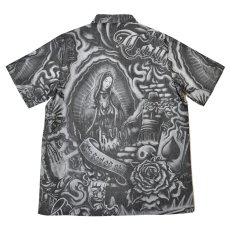 画像2: FB County Inked Up Hard Denim S/S Zip Shirts - Black (2)