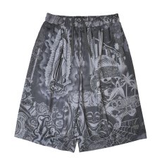 画像1: FB County Graffiti Mesh Shorts - Black (1)