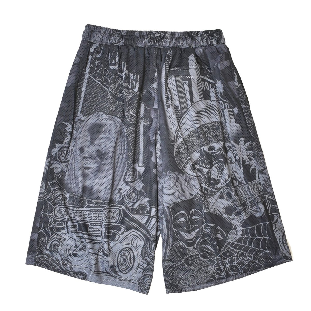 画像2: FB County Graffiti Mesh Shorts - Black (2)