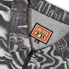 画像4: FB County Inked Up Hard Denim S/S Zip Shirts - Black (4)