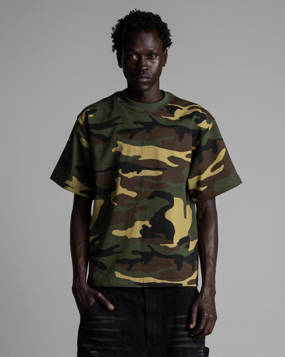 画像4: Shaka Wear 7.5oz Max Heavyweight Cropped Tee - Camo / シャカウェア ヘビーウェイト クロップド Tシャツ (4)