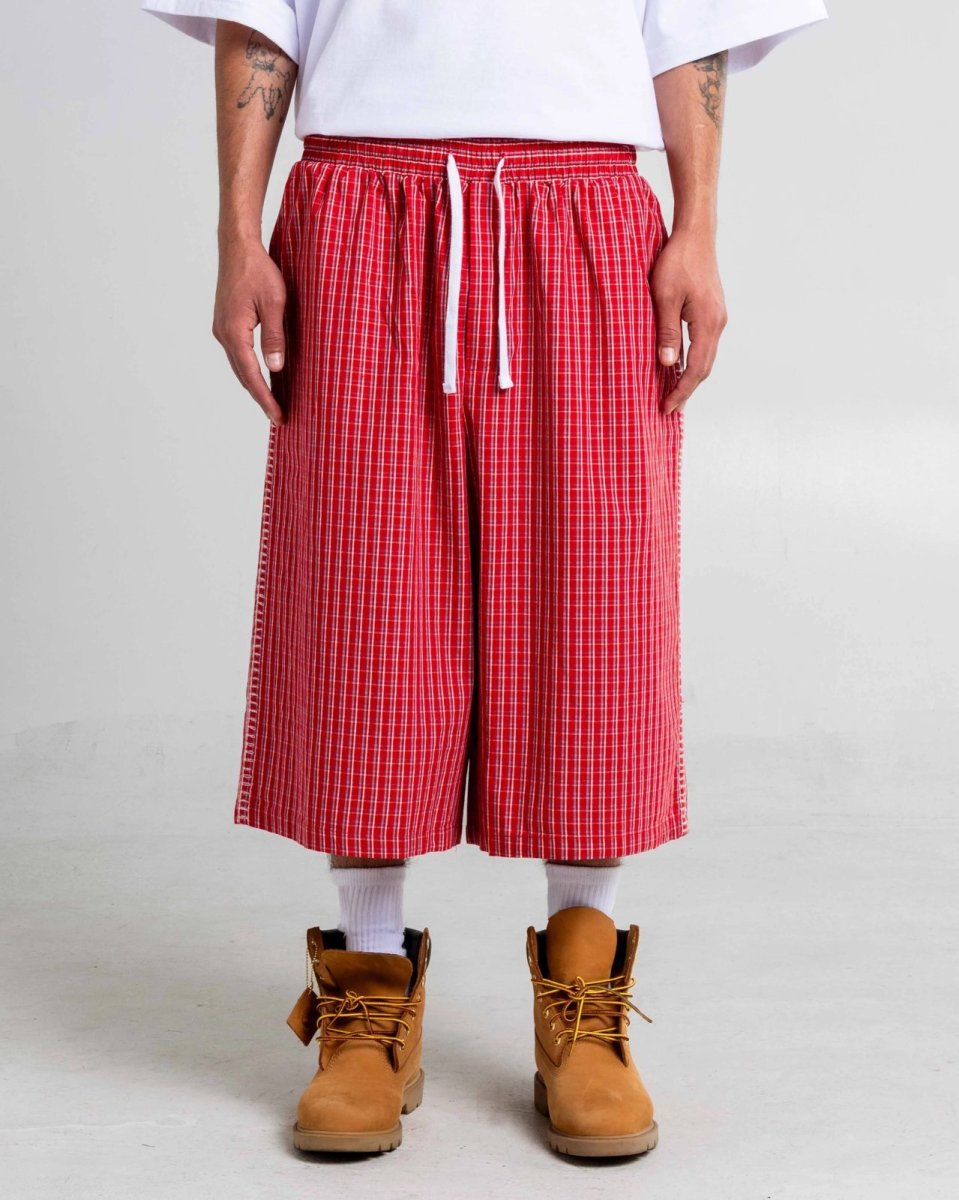 画像6: Shaka Wear Baggy Plaid Shorts - Red / シャカウェア バギープレイドショーツ (6)