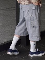 画像8: PRO CLUB Fleece Cargo Shorts - Heather Grey (8)