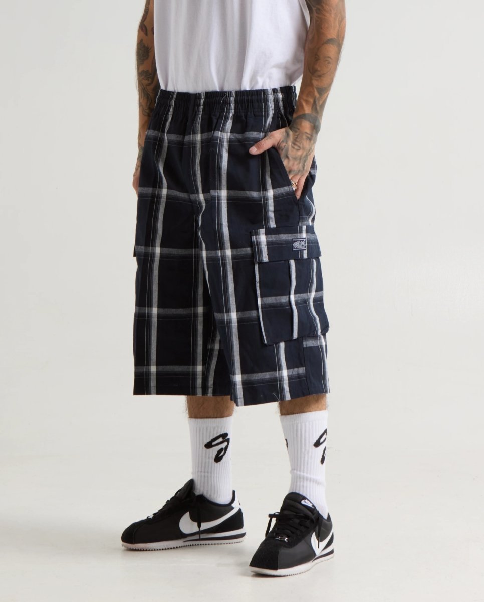 画像7: Shaka Wear 5.6oz Plaid Shorts - Navy / シャカウェア プレイドショーツ (7)