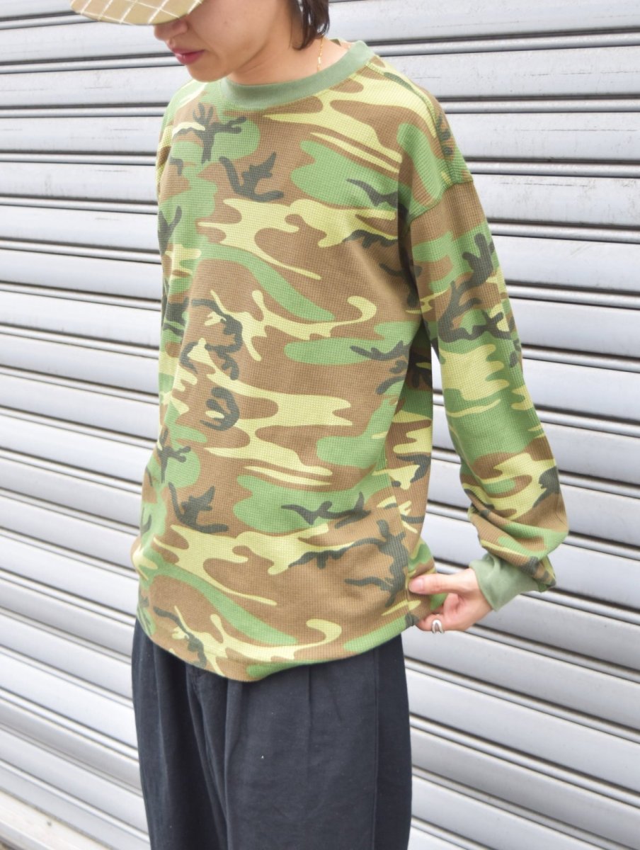 画像6: Cotton Collective 7.0oz Waffle L/S Tee - Vintage Camo / コットンコレクティブ ワッフル サーマル (6)