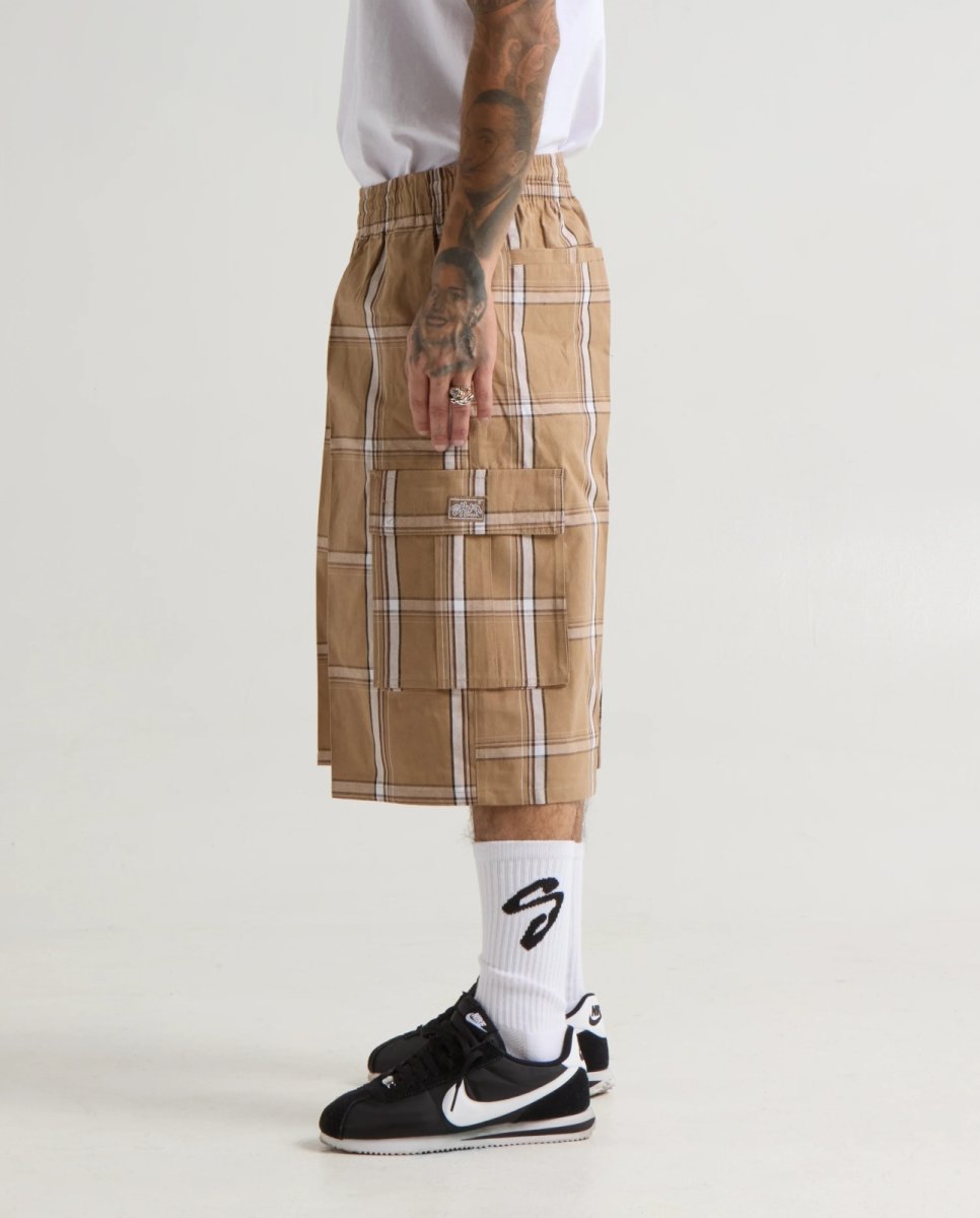 画像9: Shaka Wear 5.6oz Plaid Shorts - Khaki / シャカウェア プレイドショーツ (9)