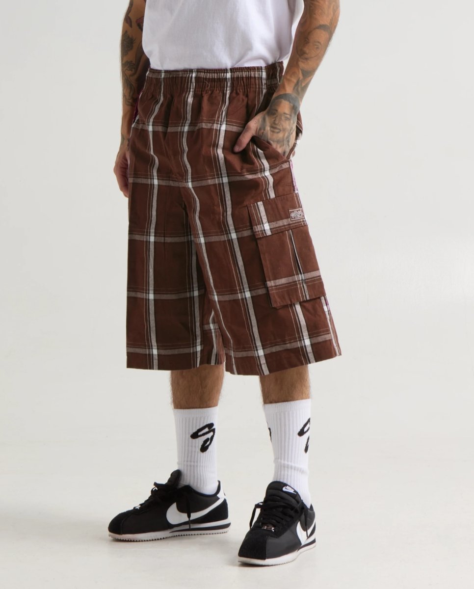 画像7: Shaka Wear 5.6oz Plaid Shorts - Brown / シャカウェア プレイドショーツ (7)