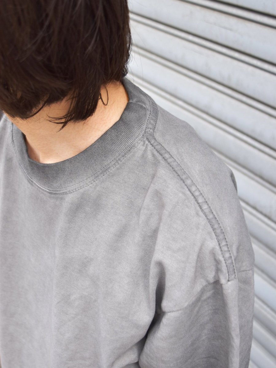 画像8: Cotton Collective 7.5oz Oversized Box S/S Tee - Charcoal Oil Wash / コットンコレクティブ オーバーサイズ ボックス Tシャツ (8)
