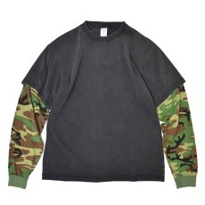 画像1: Cotton Collective Oversized Box 2Fer L/S Tee - Vintage BlackｘCamo / コットンコレクティブ (1)