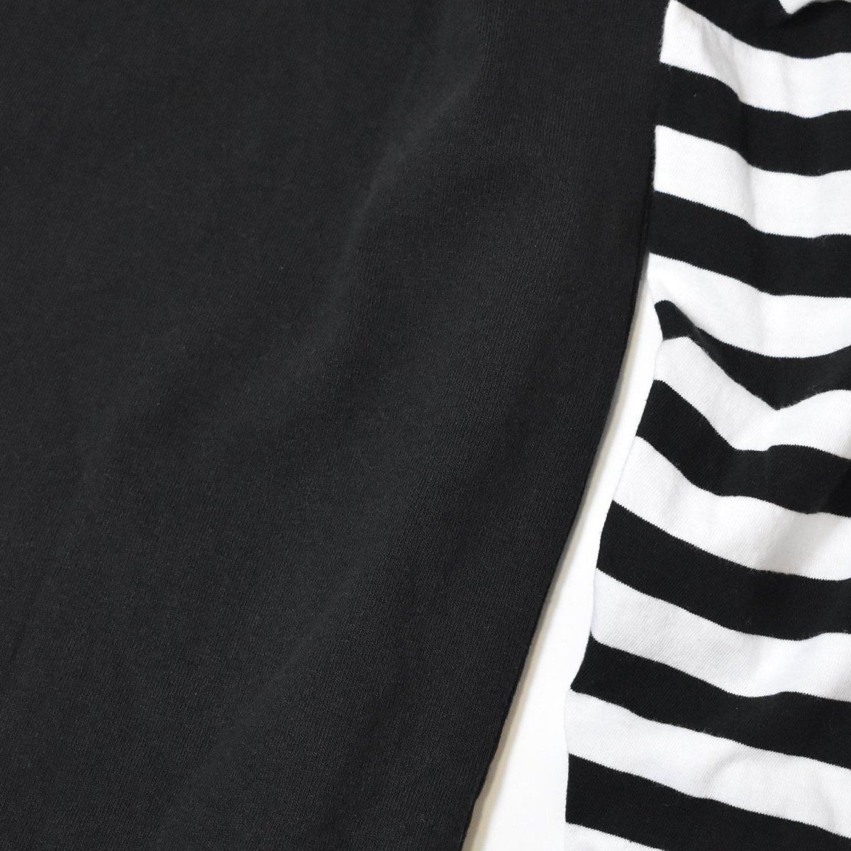 画像4: Cotton Collective Oversized Box 2Fer L/S Tee - BlackｘWhite Striped / コットンコレクティブ (4)