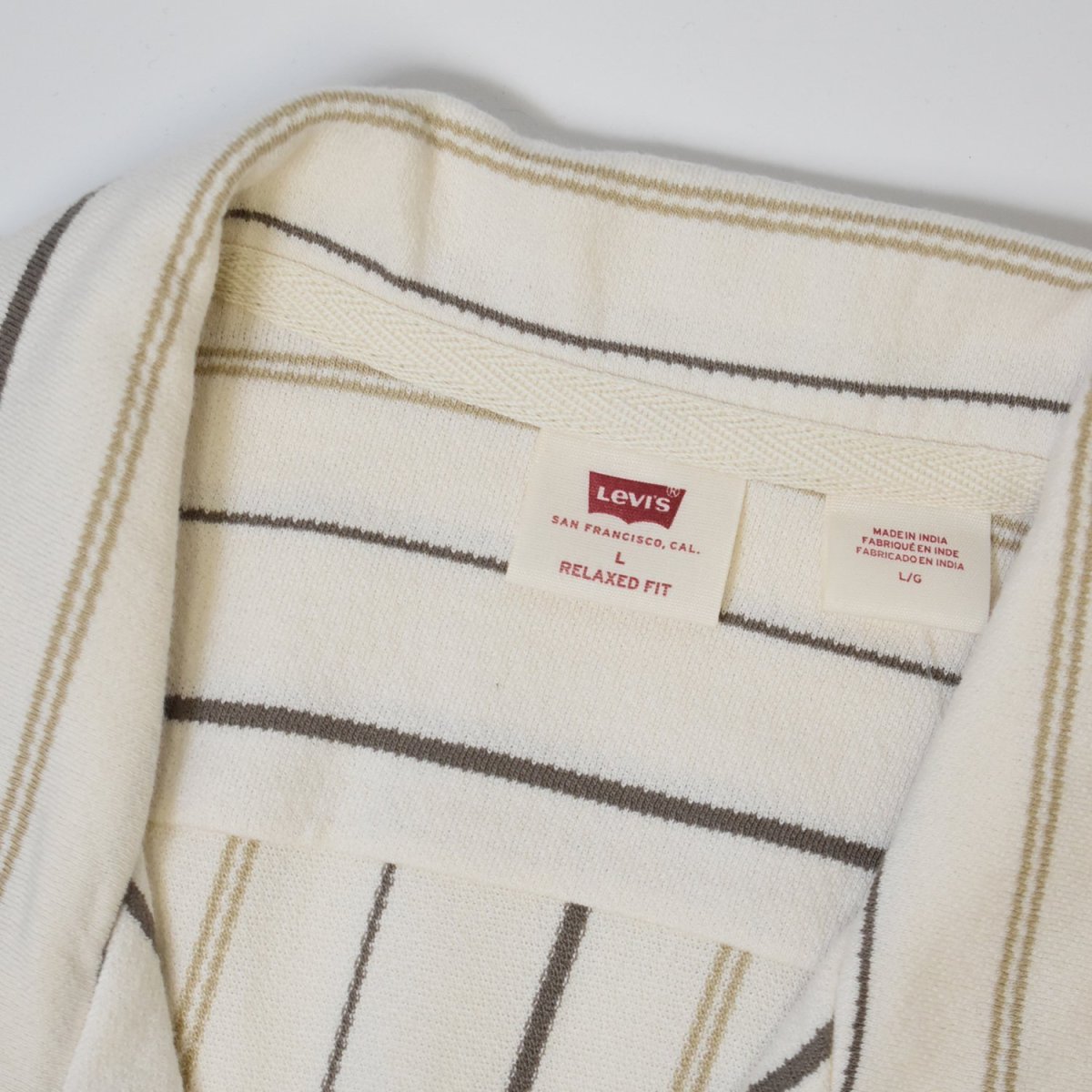 画像4: Levis Knit Camp Shirts - Bermont Stripe Egret (4)