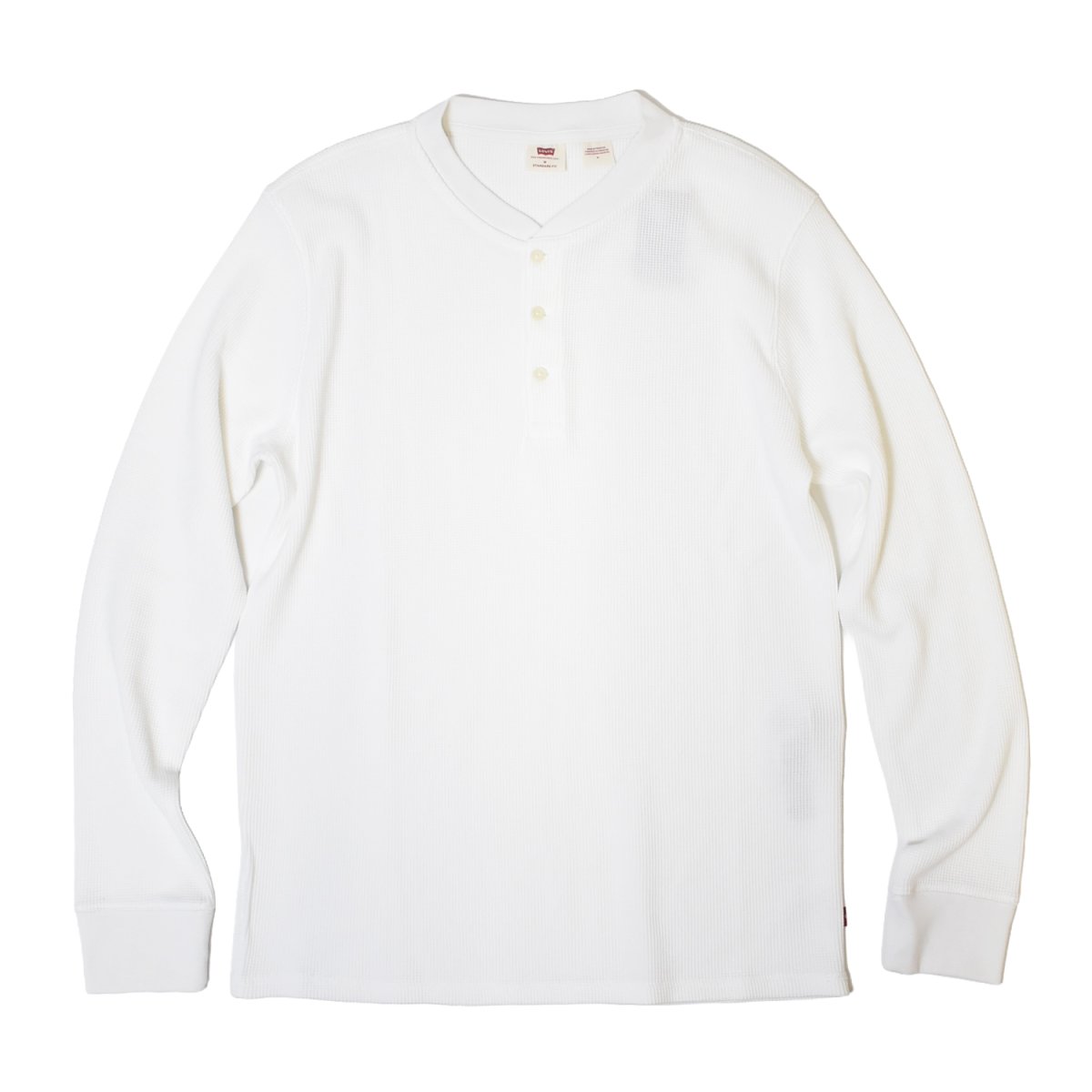 画像1: Levis 3Button L/S Henley Thermal - White (1)