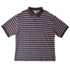 画像1: Levis Boxy Polo Giorge Stripe - Chocolate Martin / リーバイス ボクシー ポロシャツ (1)