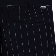 画像3: OBEY Dean Stripe Plated Pants - Navy Pinstripe  (3)