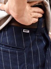 画像5: OBEY Dean Stripe Plated Pants - Navy Pinstripe / オベイ (5)