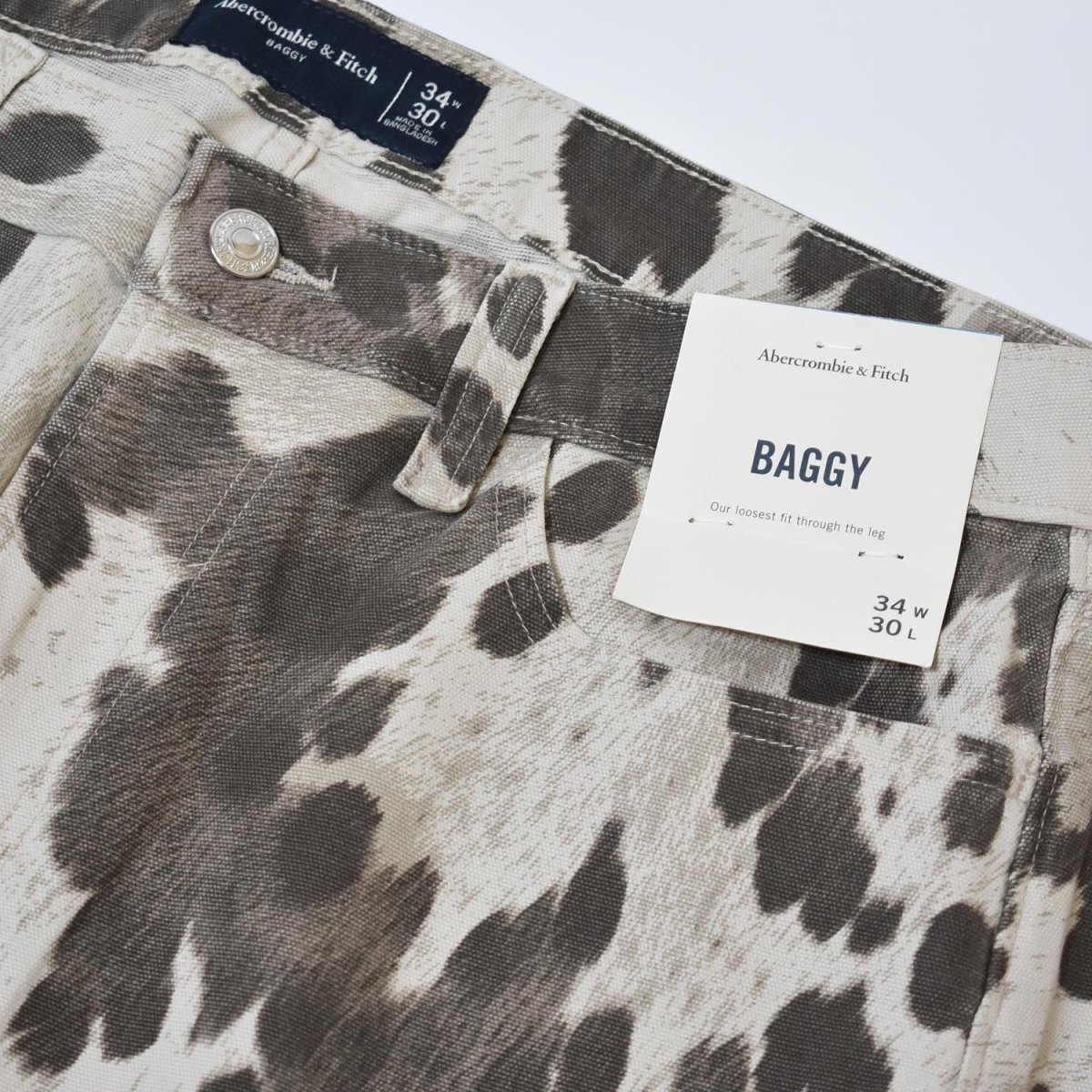 画像5: Abercrombie & Fitch Baggy 5pocket pants - Cream Pattern (5)