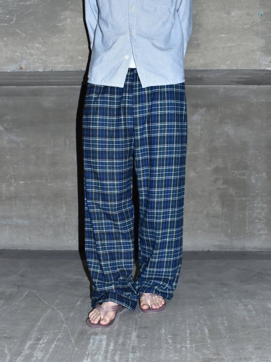 画像7: Los Angeles Apparel Cotton Flannel Lounge Pants - Black/Royal/Green Plaid / ロサンゼルスアパレル フランネル ラウンジパンツ (7)