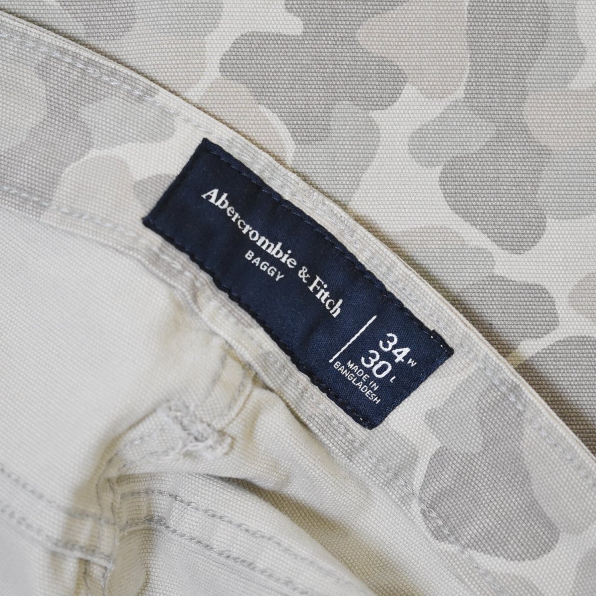 画像4: Abercrombie & Fitch Baggy 5pocket pants - Light Gray Camo (4)