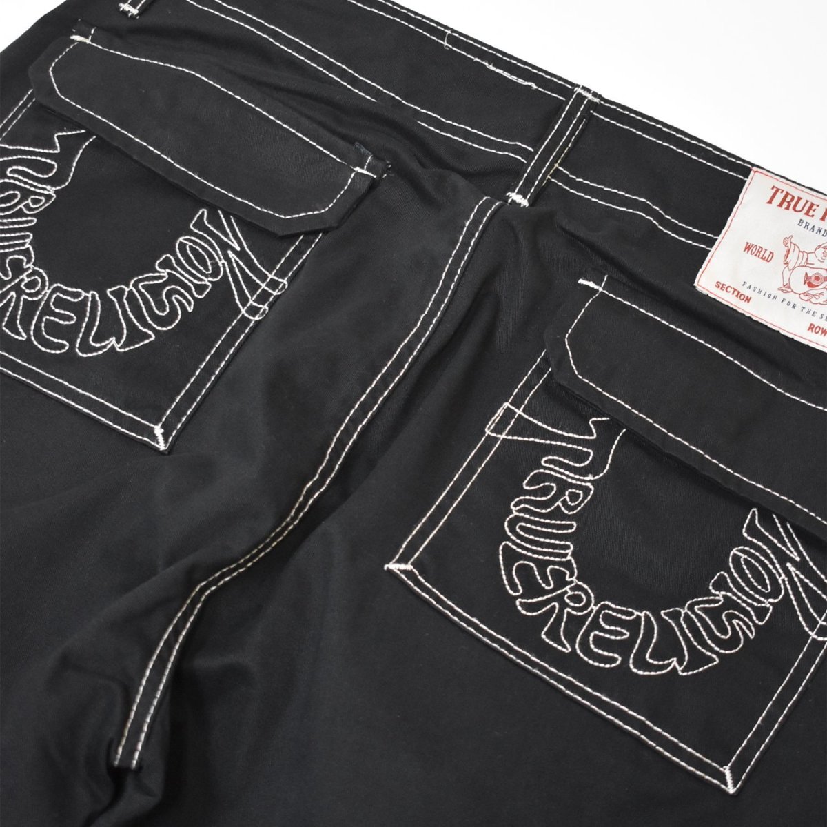 画像3: True Religion Baggy EMB Cargo Pants - Jet Black / トゥルーレリジョン (3)